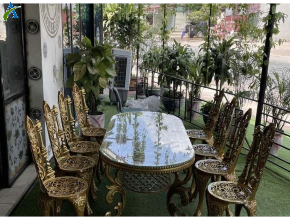 BÀN GHẾ NHÔM ĐÚC BG001