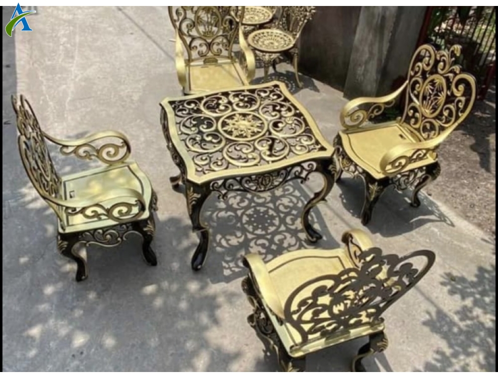 BÀN GHẾ NHÔM ĐÚC BG006