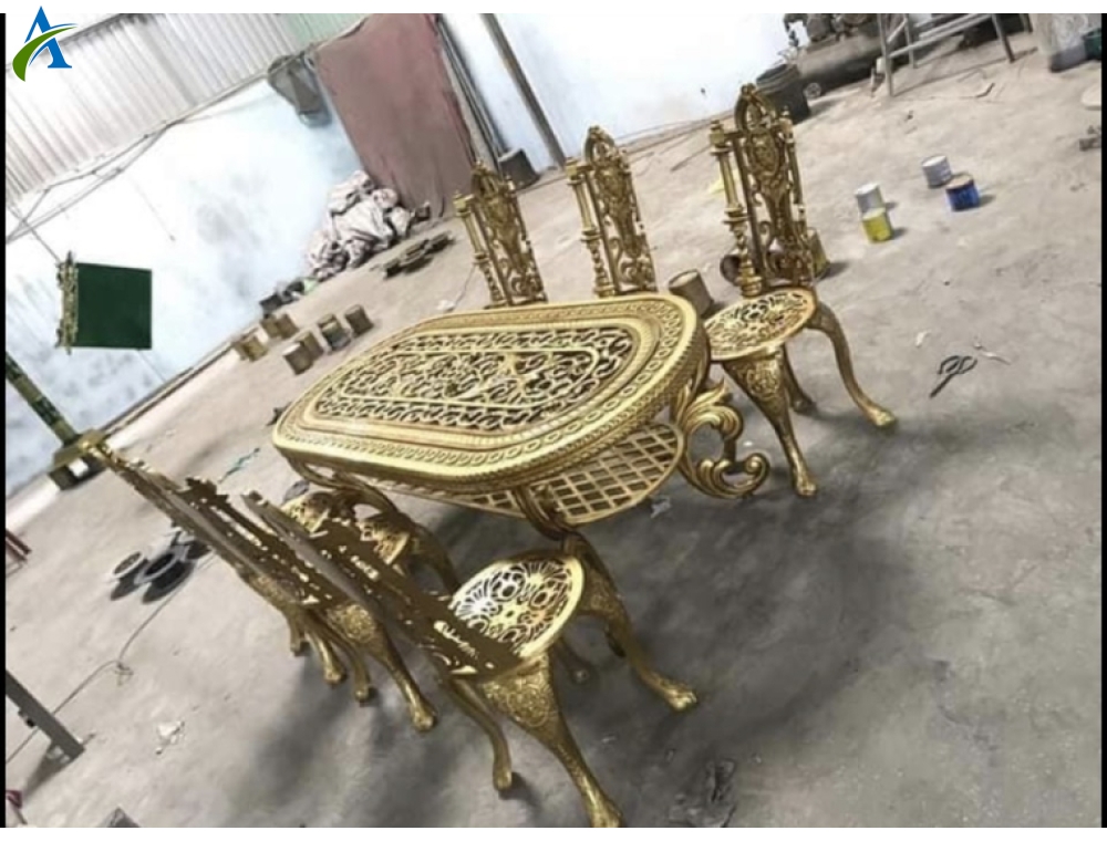 BÀN GHẾ NHÔM ĐÚC BG007