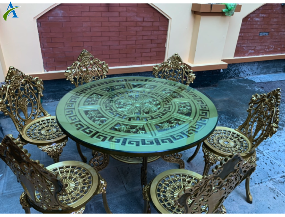 BÀN GHẾ NHÔM ĐÚC BG008