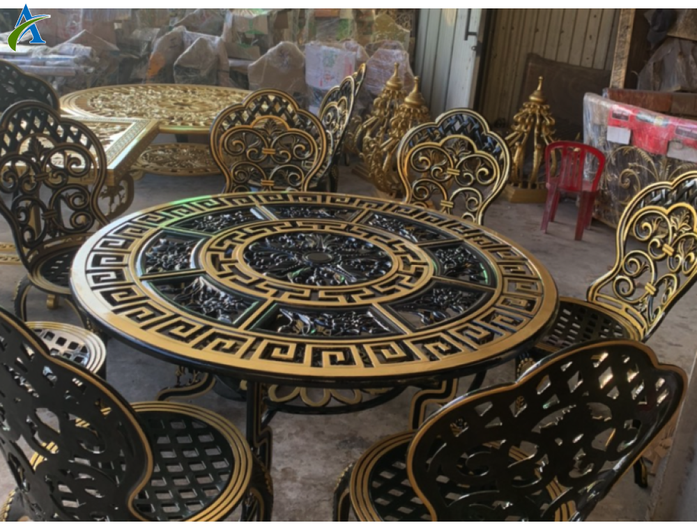 BÀN GHẾ NHÔM ĐÚC BG003