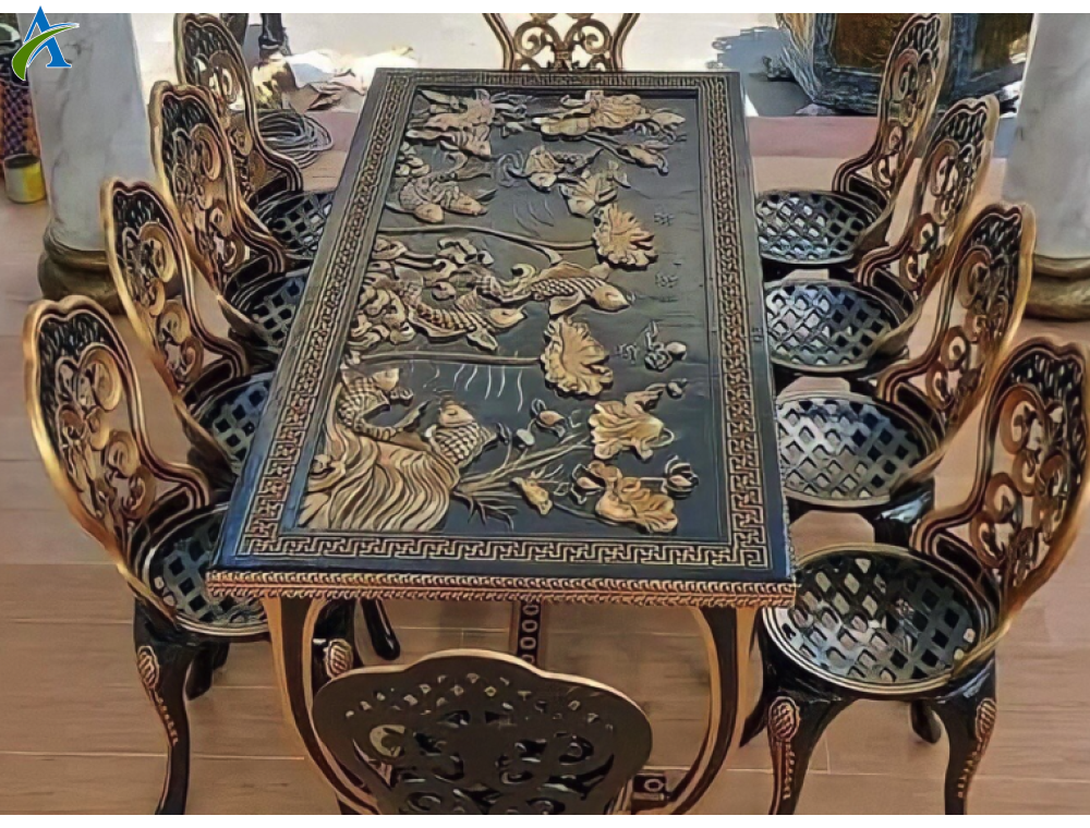 BÀN GHẾ NHÔM ĐÚC BG004