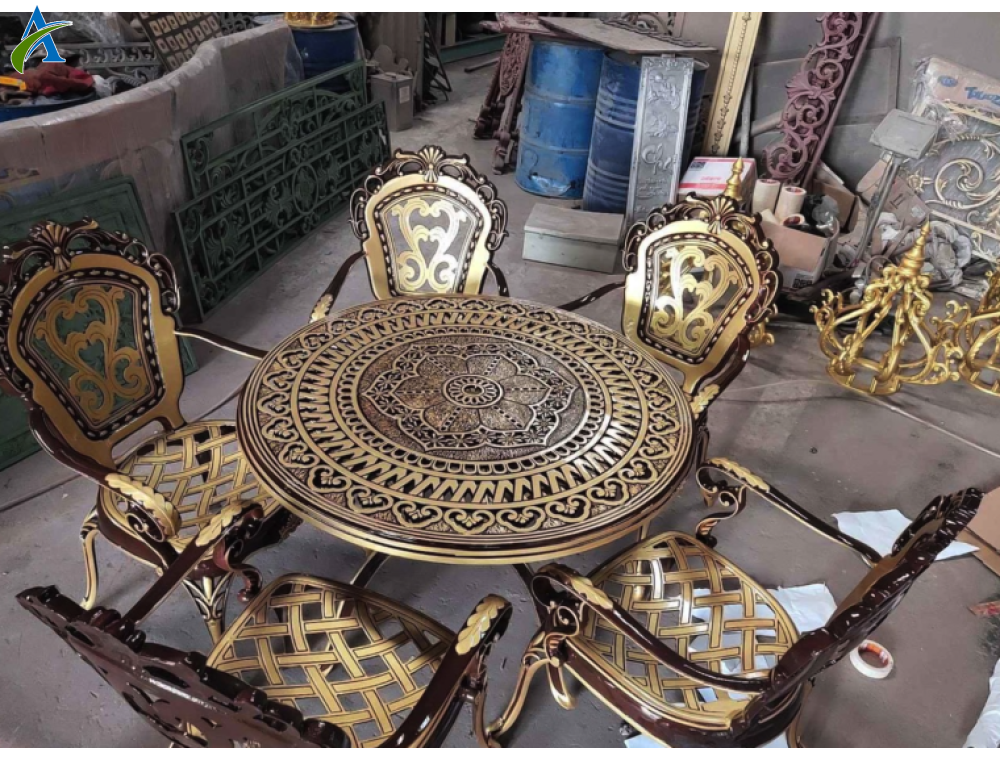 BÀN GHẾ NHÔM ĐÚC BG005