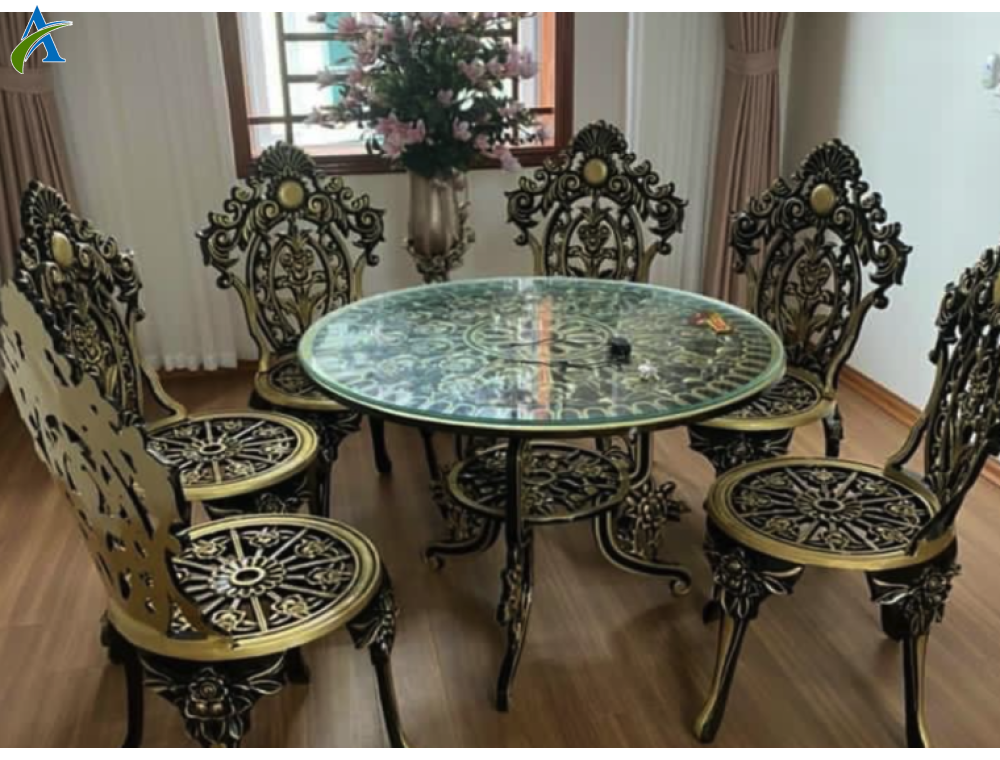 BÀN GHẾ NHÔM ĐÚC BG009