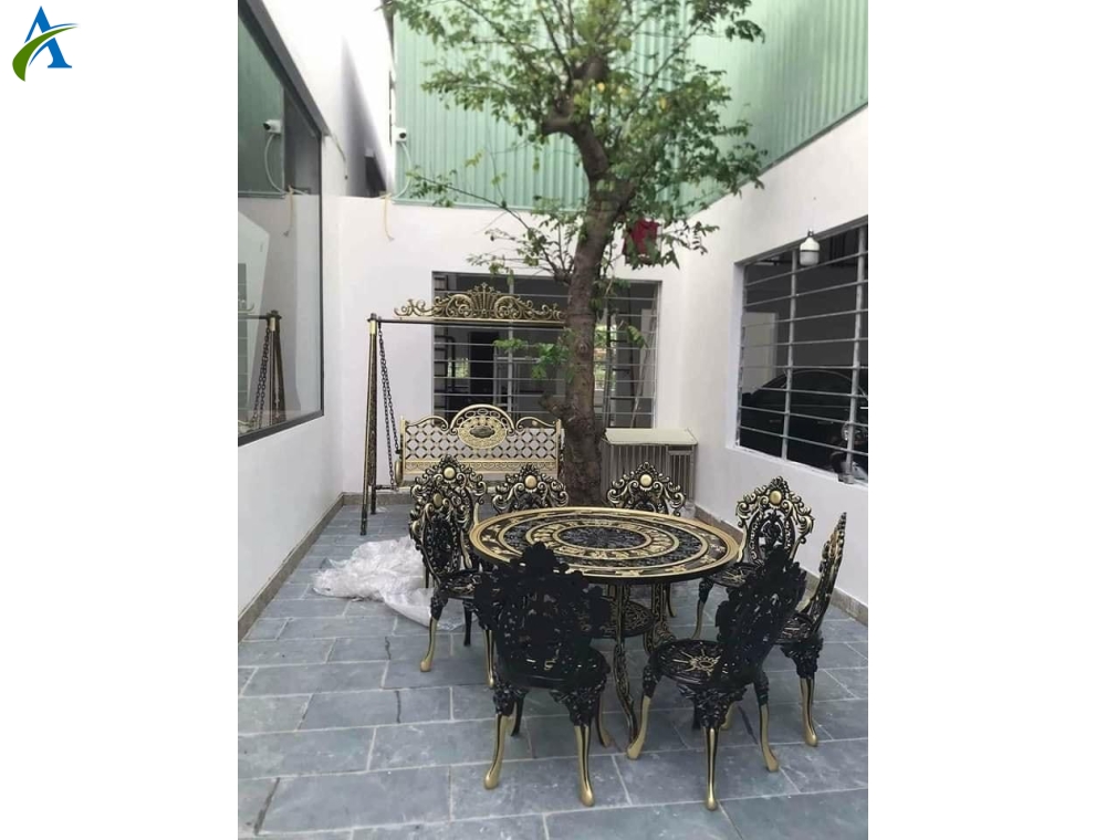 BÀN GHẾ NHÔM ĐÚC BG013
