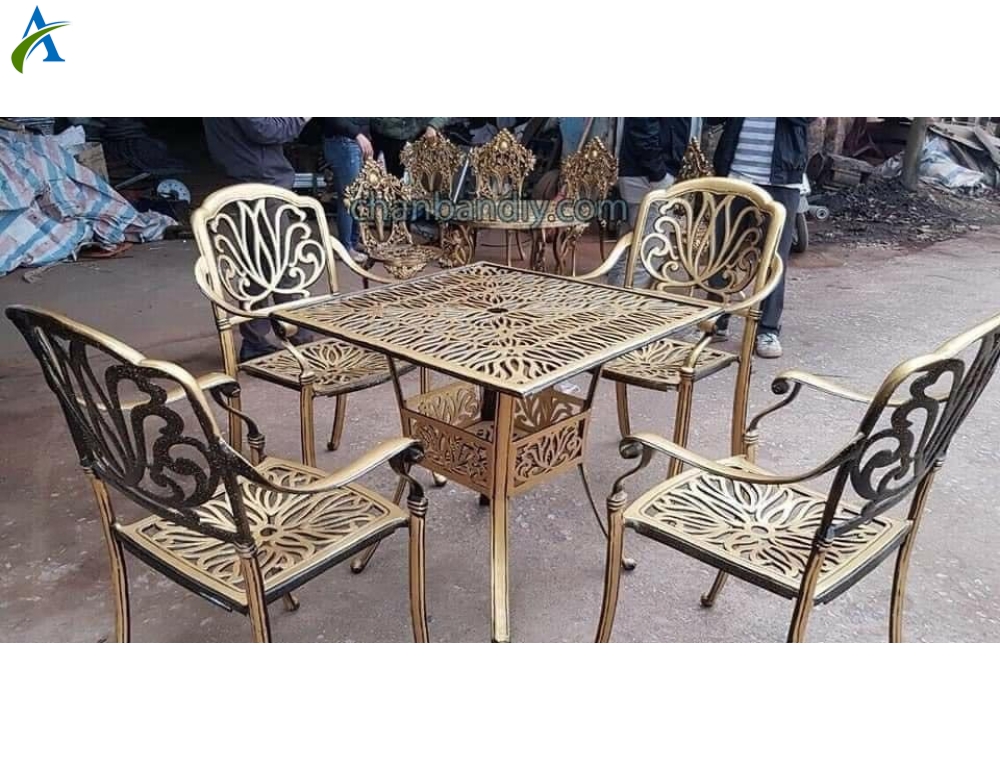 BÀN GHẾ NHÔM ĐÚC BG014