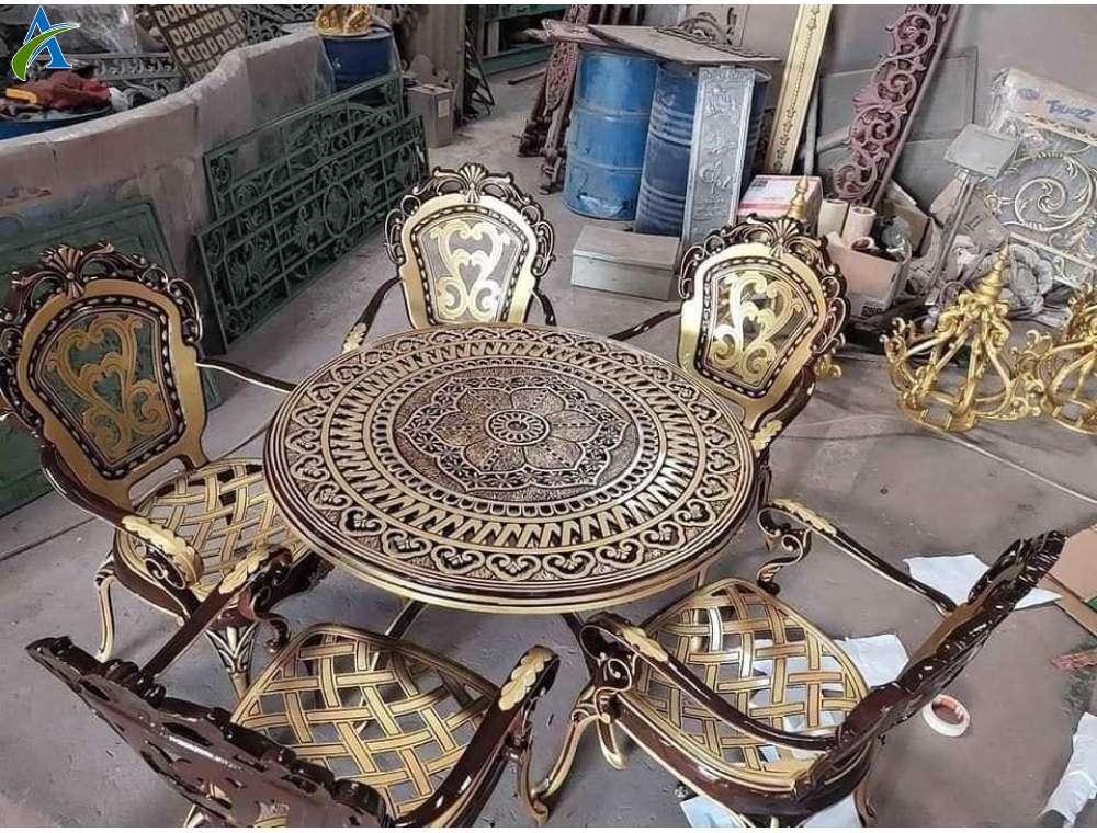 BÀN GHẾ NHÔM ĐÚC BG015