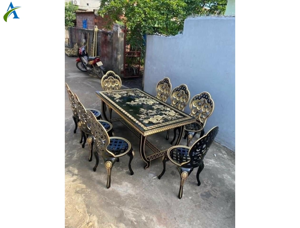 BÀN GHẾ NHÔM ĐÚC BG011